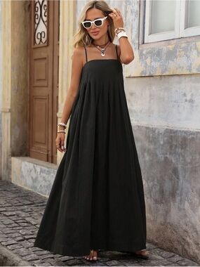 shein cotton maxi dress New SHEIN Frenchy Yellow Floral Lined Maxi Dress Boho Long Sleeve Formal Wedding